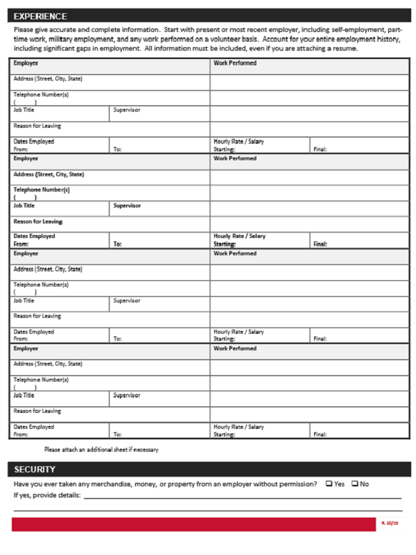 Downloading Home Goods Job Application Form