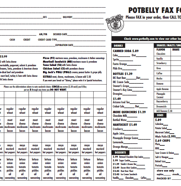 Potbelly Nutrition Pdf Besto Blog